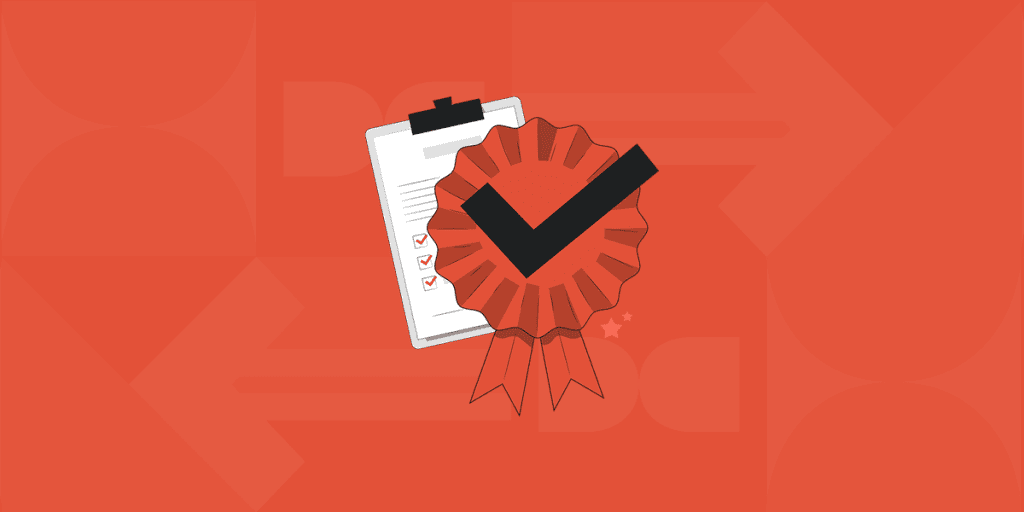 A ribbon and a checklist on a clipboard representing the tracking  of performance in car dealership marketing.
