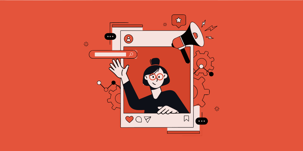 Illustration of a social media ad campaign, showcasing advertising for car dealerships on various platforms.